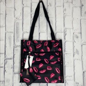 Lips Zippered Handbag w/Coin Purse NWT